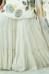 Buy_Priti Sahni_Ivory Georgette Sequins, Beads, Pearls, Embroidery Garden Hand Painted Kurta Set _Online_at_Aza_Fashions