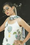 Shop_Priti Sahni_Ivory Georgette Sequins, Beads, Pearls, Embroidery Garden Hand Painted Kurta Set 