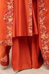 Buy_Pink City By Sarika_Rust Chanderi Silk, Silk, Chanderi, Organza Naarangee Angrakha Kurta Set _Online_at_Aza_Fashions