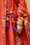 Buy_Pink City By Sarika_Rust Chanderi Silk, Silk, Chanderi, Organza Naarangee Angrakha Kurta Set _Online