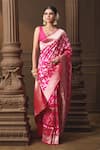 Buy Vishwa By Pinki Sinha Pink Silk Zari Banarasi Saree With Running Blouse Piece at Aza Fashions Buy_Vishwa By Pinki Sinha_Pink Silk Zari Banarasi Saree With Running Blouse Piece _at_Aza_Fashions