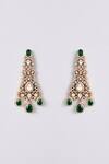 Auraa Trends_Green Gemstones, Pearls Rhodium Finish Emerald Stone Necklace Set _Online_at_Aza_Fashions