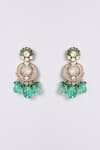 Auraa Trends_Gold Plated Stones, Beads Kundan Polki And Emerald Necklace Set _Online_at_Aza_Fashions