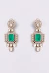 Auraa Trends_Green Gemstones Kundan Polki And Onyx Necklace Set _Online_at_Aza_Fashions