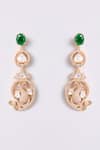 Auraa Trends_Gold Plated Stones, Pearls Kundan Polki And Green Necklace Set _Online_at_Aza_Fashions