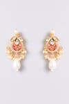 Auraa Trends_Gold Plated Pearls, Stones Kundan Polki Necklace Set With Drops _Online_at_Aza_Fashions