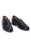 Buy_Domani_Black Palermo Leather Penny Slip-on Loafers _at_Aza_Fashions