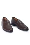 Buy_Domani_Brown Palermo Leather Penny Slip-on Loafers _at_Aza_Fashions