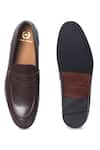 Shop_Domani_Brown Palermo Leather Penny Slip-on Loafers _at_Aza_Fashions