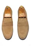 Shop_Domani_Beige Palermo Suede Penny Slip-on Loafers _Online_at_Aza_Fashions