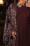 Buy_Esha L Amin_Purple Net Sequins, Embroidery Dupatta _Online_at_Aza_Fashions