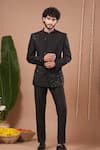 Buy_Ahi Clothing_Black Sequins, Embroidery, Stones Jodhpuri And Pant Set _at_Aza_Fashions