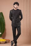 Shop_Ahi Clothing_Black Sequins, Embroidery, Stones Jodhpuri And Pant Set _Online_at_Aza_Fashions