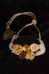 Shop_Hetal Shah_Gold Plated Vatti Pearl Embellished Choker _at_Aza_Fashions