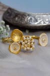 Shop_Hetal Shah_Gold Plated Pearls Vatti Embellished Bracelet _at_Aza_Fashions