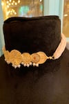 Shop_Hetal Shah_Gold Plated And Pearl Embellished Choker _at_Aza_Fashions