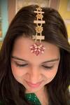 Buy_Hetal Shah_Gold Plated Coin Pearl Embellished Maangtikka _at_Aza_Fashions