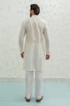 Shop_Runit Gupta_Ivory Chanderi , Vegan Embroidery, Mirrors Lippan Kurta And Pant Set _at_Aza_Fashions