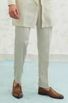 Buy_Runit Gupta_Green Chanderi , Vegan Embroidery Ombre Latkan Bundi Set _Online_at_Aza_Fashions