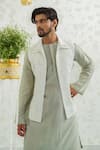 Shop_Runit Gupta_Ivory Linen, Cotton Embroidery Amoeba Bundi _Online_at_Aza_Fashions