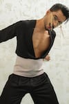 Buy_Runit Gupta_Black German Jacket And Pant Set 