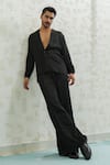 Buy_Runit Gupta_Black German Jacket And Pant Set _at_Aza_Fashions