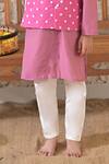 Buy_The Plum Bum_Purple Cotton, Silk, Gingham, Chanderi Ombre Threadwork Nehru Jacket And Kurta Set _Online_at_Aza_Fashions