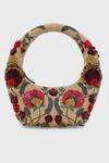 Buy_Versuhz_Beige Beads, Sequins, Applique, Embroidery Scarlet Garden Beaded 3d Floral Bag _Online_at_Aza_Fashions