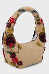 Versuhz_Beige Beads, Sequins, Applique, Embroidery Scarlet Garden Beaded 3d Floral Bag _at_Aza_Fashions