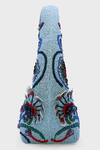 Buy_Versuhz_Blue Beads, Sequins, Fabric Flowers Ocean Crest Beaded And Shoulder Bag _Online_at_Aza_Fashions