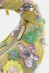 Versuhz_Yellow Beads, Hand Beaded Floral Bag _Online