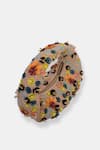 Versuhz_Multi Color Beads, Fabric Flowers Beaded Bag _at_Aza_Fashions