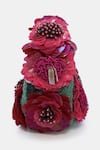 Buy_Versuhz_Red Sequins, Pearls, Beads, Crimson Floral Beaded Bag _Online_at_Aza_Fashions