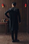 Shop_Twenty Nine_Black Silk Mirrors Sequined Kurta And Pant Set _at_Aza_Fashions