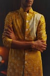Buy_Twenty Nine_Yellow Silk Beads Shibori Bandhani Kurta And Pant Set 