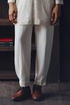 Twenty Nine_Ivory Crepe Dhoti Pant _Online_at_Aza_Fashions