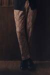 Twenty Nine_Brown Cotton, Silk Embroidery Kantha Pant _Online_at_Aza_Fashions