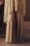 Twenty Nine_Beige One Shoulder Mirrorwork And Beadwork Cape _Online_at_Aza_Fashions
