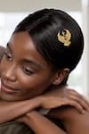 Buy_Amaara Jewels_Gold Plated Stones, Rhinestones Aurora Wing Embellished Hair Pin _at_Aza_Fashions