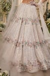 Buy_Baya_Ivory Viscose Embroidery, Beads, Sequins, Pearls 3d Floral And Lehenga Set 