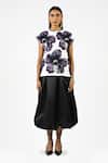 Buy_Huemn_White Cotton, Jersey Round Neck Printed Sleeveless Top _at_Aza_Fashions