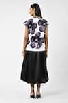 Shop_Huemn_White Cotton, Jersey Round Neck Printed Sleeveless Top _at_Aza_Fashions