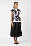 Buy_Huemn_White Cotton, Jersey Round Neck Printed Sleeveless Top _Online_at_Aza_Fashions