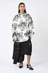 Buy_Huemn_White Cotton Collared Canine Print Shirt _at_Aza_Fashions