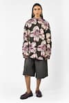 Buy_Huemn_Green Cotton Collared Canine Print Oversized Shirt _at_Aza_Fashions