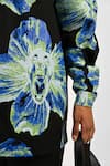 Shop_Huemn_Black Cotton Collared Canine Print Oversized Shirt _Online_at_Aza_Fashions
