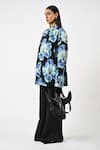 Buy_Huemn_Black Cotton Collared Canine Print Oversized Shirt 