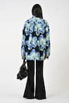 Shop_Huemn_Black Cotton Collared Canine Print Oversized Shirt _at_Aza_Fashions