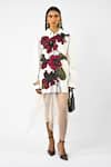 Buy_Huemn_White Cotton Collared Fanged Floral Shirt _at_Aza_Fashions