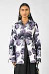 Shop_Huemn_White Cotton Collared Three Way Printed Shirt _Online_at_Aza_Fashions